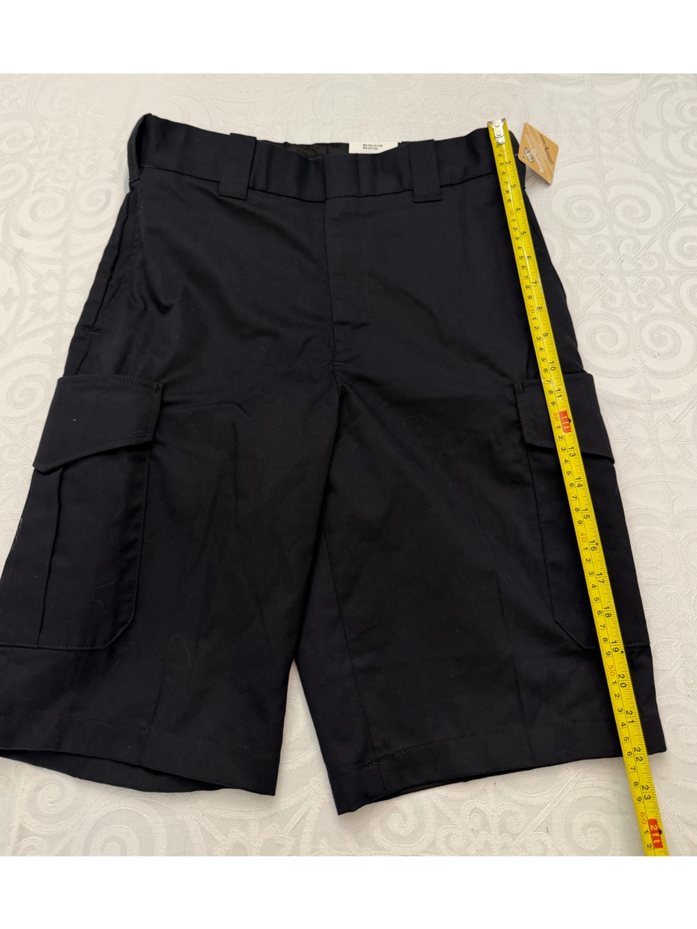 Flying Cross Uniform Navy Blue Cargo Shorts Front Flap Pockets Men 32” Waist - Picture 10 of 10